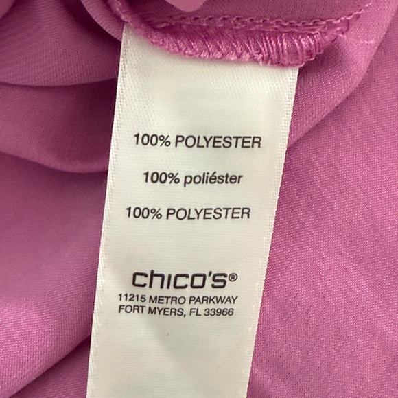 NWT 🌸 Chico's Vibrant Pink Blouse Size 3 (XL) - Picture 8 of 8